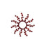 SiaLinda: Chest and body tattoo Aoani red, self-adhesive, set of 2, flower pattern.